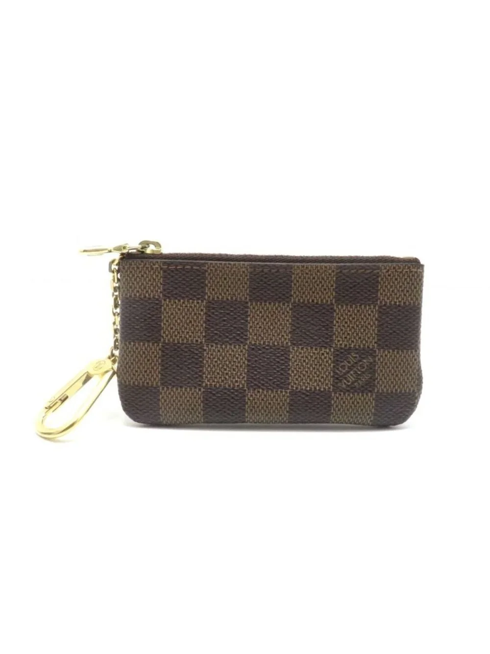 Louis Vuitton Pochette Cles Damier Coin Purse Monogram Canvas Brown